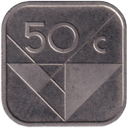 Монета 50 центов, 2016 год, Аруба.