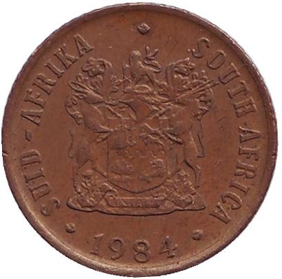 Монета 1 цент. 1984 год, ЮАР. Воробьи. Монета 1 цент. 1984 год, ЮАР. Воробьи.