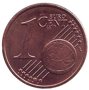 Монета 1 цент. 2016 год, Нидерланды.