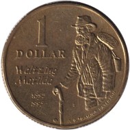 Монета 1 доллар. 1995 год, Австралия. Эндрю «Банджо» Патерсон. Монета 1 доллар. 1995 год, Австралия. Эндрю «Банджо» Патерсон.