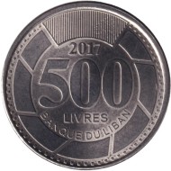 Монета 500 ливров. 2017 год, Ливан.