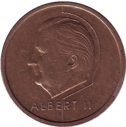 Монета 20 франков. 1996 год, Бельгия. (Belgique).