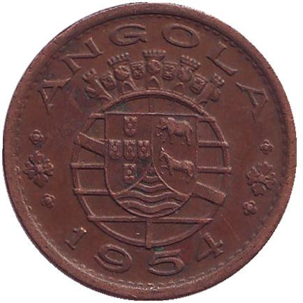 Монета 50 сентаво. 1954 год, Ангола в составе Португалии. Монета 50 сентаво. 1954 год, Ангола в составе Португалии.