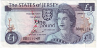 Банкнота 1 фунт. 1976-88 год, Джерси. Вторжение на Джерси. Смерть майора Пирсона. Банкнота 1 фунт. 1976-88 год, Джерси. Вторжение на Джерси. Смерть майора Пирсона.