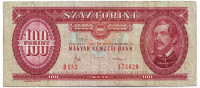 Банкнота 100 форинтов. 1984 год, Венгрия.