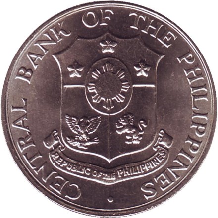 Монета 25 сентаво. 1964 год, Филиппины. UNC. Монета 25 сентаво. 1964 год, Филиппины. UNC.