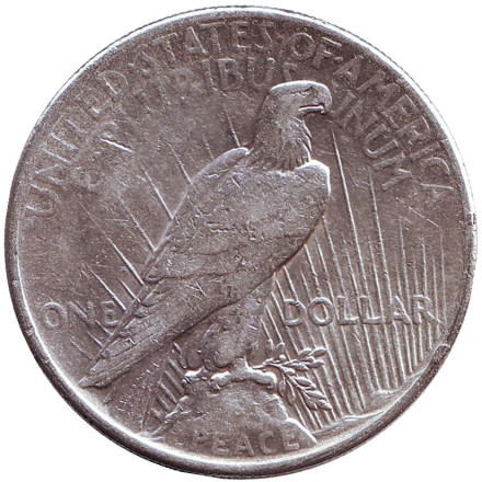 Монета 1 доллар. 1925 год, США. (Без отметки монетного двора) Доллар мира.