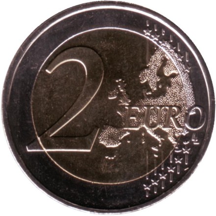 Монета 2 евро. 2021 год, Кипр. Монета 2 евро. 2021 год, Кипр.