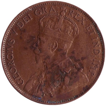 Монета 1 цент. 1913 год, Канада. Монета 1 цент. 1913 год, Канада.
