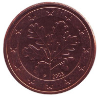 Монета 5 центов. 2003 год (F), Германия. Монета 5 центов. 2003 год (F), Германия.
