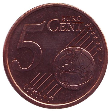 Монета 5 центов. 2003 год (F), Германия. Монета 5 центов. 2003 год (F), Германия.