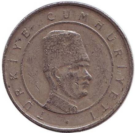 Монета 100000 лир. 2003 год, Турция. Монета 100000 лир. 2003 год, Турция.