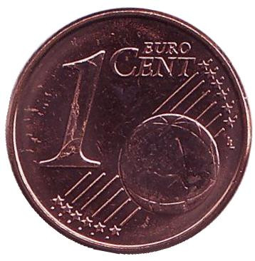 Монета 1 цент. 2016 год, Бельгия.