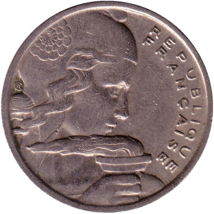 Монета 100 франков. 1956 год (В), Франция. Монета 100 франков. 1956 год (В), Франция.