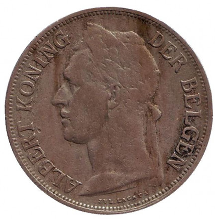 Монета 1 франк. 1922 год, Бельгийское Конго. (Der Belgen) Монета 1 франк. 1922 год, Бельгийское Конго. (Der Belgen)