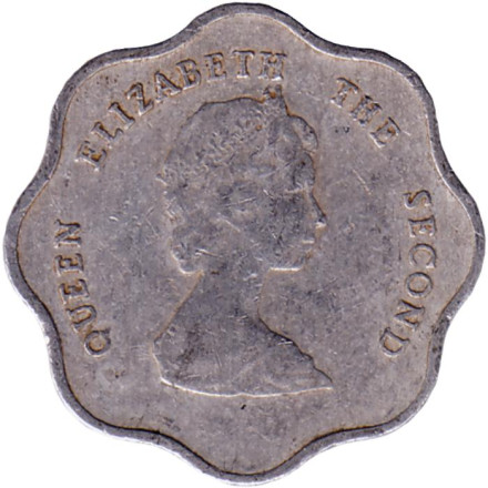 Монета 5 центов. 1987 год, Восточно-Карибские государства. Монета 5 центов. 1987 год, Восточно-Карибские государства.