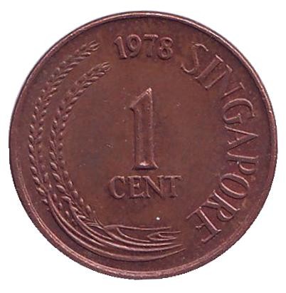 Монета 1 цент. 1978 год, Сингапур. Монета 1 цент. 1978 год, Сингапур.