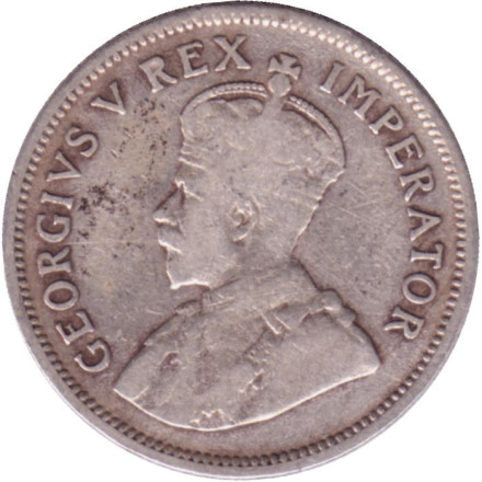 Монета 1 шиллинг. 1933 год, ЮАР. Монета 1 шиллинг. 1933 год, ЮАР.