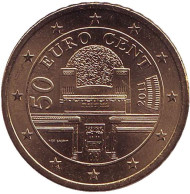 Монета 50 центов. 2011 год, Австрия. Монета 50 центов. 2011 год, Австрия.