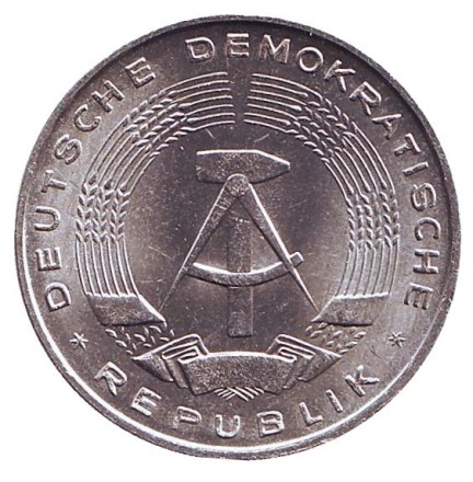 Монета 1 марка. 1962 год, ГДР.