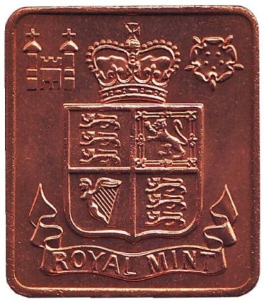 Жетон годового набора монет Великобритании 1974 года. Жетон годового набора монет Великобритании 1974 года.