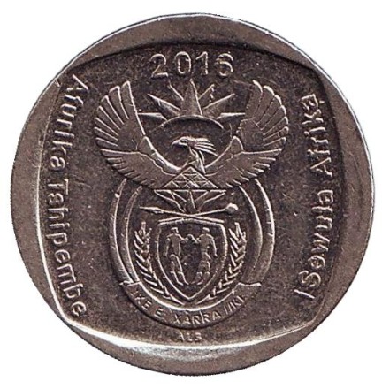 Монета 2 ранда. 2016 год, ЮАР. Антилопа.