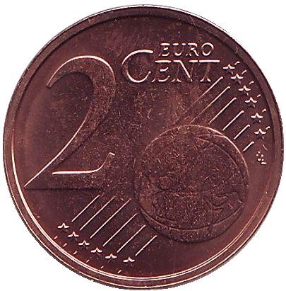 Монета 2 цента. 2016 год, Нидерланды. Монета 2 цента. 2016 год, Нидерланды.