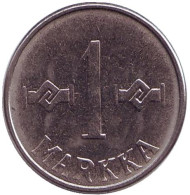 Монета 1 марка. 1962 год, Финляндия. Монета 1 марка. 1962 год, Финляндия.
