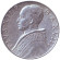 Монета 10 лир. 1956 год, Ватикан. Папа Пий XII. Богиня мудрости.