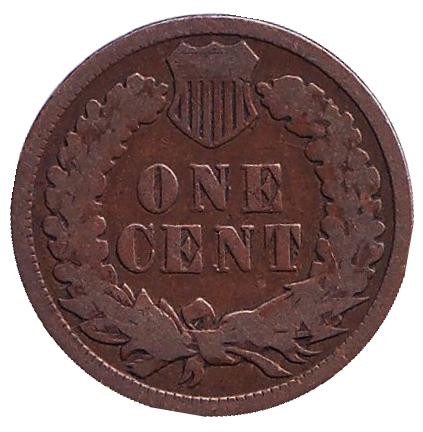 Монета 1 цент. 1891 год, США. Индеец. Монета 1 цент. 1891 год, США. Индеец.