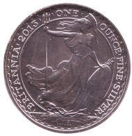 Монета 2 фунта. 2013 год, Великобритания. Символ Британии. Монета 2 фунта. 2013 год, Великобритания. Символ Британии.