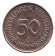 Монета 50 пфеннигов. 1988 (J) год, ФРГ. Женщина, сажающая дуб. Монета 50 пфеннигов. 1988 (J) год, ФРГ. Женщина, сажающая дуб.