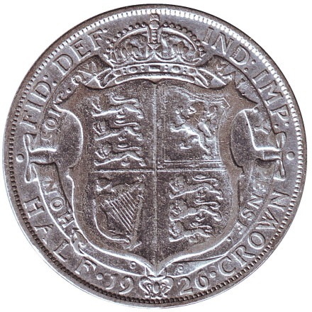 Монета 1/2 кроны. 1926 год, Великобритания.