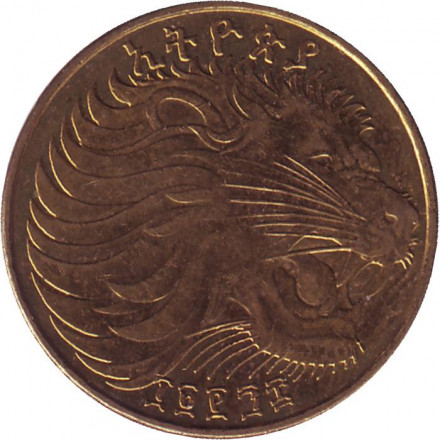 Монета 10 центов. 2006 год, Эфиопия. Горная антилопа. Монета 10 центов. 2006 год, Эфиопия. Горная антилопа.