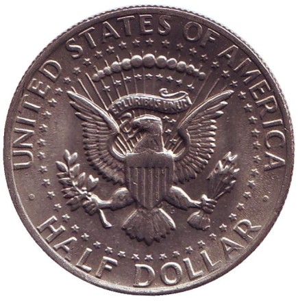 Монета 50 центов. 1979 год (P), США. UNC. Джон Кеннеди. Монета 50 центов. 1979 год (P), США. UNC. Джон Кеннеди.