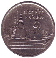 Монета 1 бат. 1993 год, Таиланд. Храм Изумрудного Будды. Монета 1 бат. 1993 год, Таиланд. Храм Изумрудного Будды.