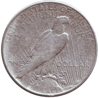 Доллар мира. Монета 1 доллар. 1925 год, США. (Без отметки монетного двора)