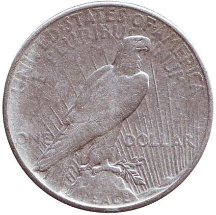 Монета 1 доллар. 1925 год, США. (Без отметки монетного двора) Доллар мира.