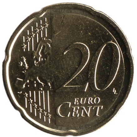 Монета 20 центов. 2016 год, Люксембург. Монета 20 центов. 2016 год, Люксембург.