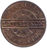 Телефонный жетон "Lattelekom", Латвия. Телефонный жетон "Lattelekom", Латвия.