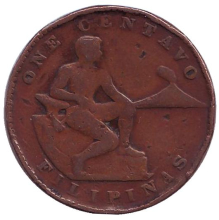 Монета 1 сентаво. 1940 год, Филиппины.