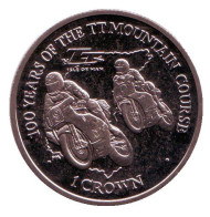 Монета 1 крона. 2011 год, Остров Мэн. Турист Трофи. Монета 1 крона. 2011 год, Остров Мэн. Турист Трофи.