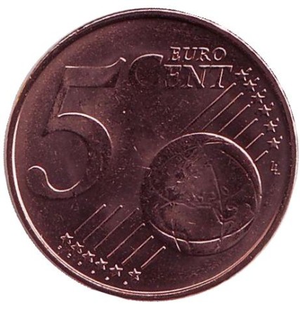 Монета 5 центов. 2016 год, Бельгия.