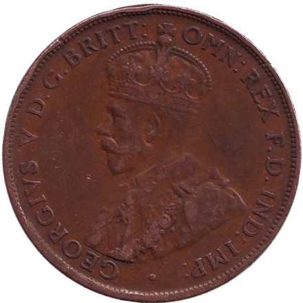 Монета 1 пенни. 1926 год, Австралия. Монета 1 пенни. 1926 год, Австралия.
