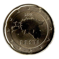 Монета 20 центов, 2011 год, Эстония. Монета 20 центов, 2011 год, Эстония.