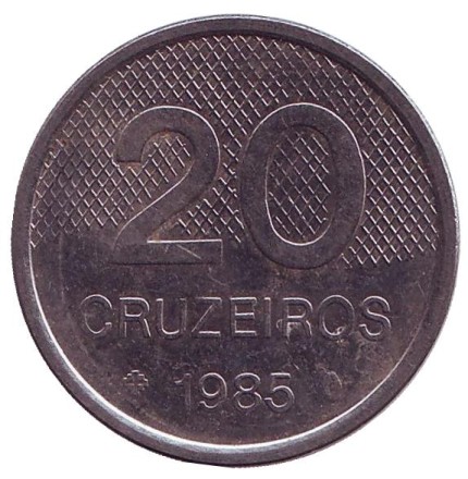 Монета 20 крузейро. 1985 год, Бразилия. Церковь Святого Франциска. Монета 20 крузейро. 1985 год, Бразилия. Церковь Святого Франциска.