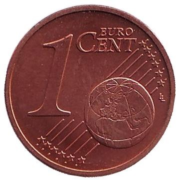 Монета 1 цент. 2003 год (D), Германия.