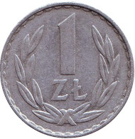 Монета 1 злотый. 1977 год, Польша. Монета 1 злотый. 1977 год, Польша.