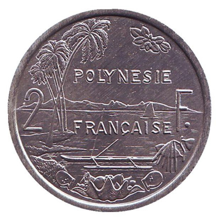 Монета 2 франка. 2004 год, Французская Полинезия. UNC.
