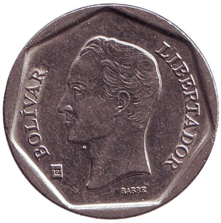 Монета 100 боливаров. 1999 год, Венесуэла.